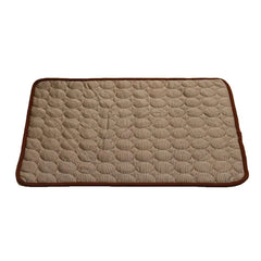Cooling silk kennel pad for cats and dogs, lightweight and washable.