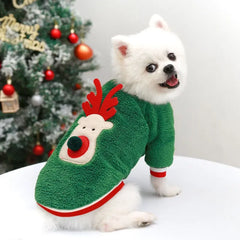 Christmas Dog Clothes Pet Clothes for Small Medium Dogs Winter Warm Elk Santa Claus Dog Cat Coat Hoodies Dogs Christmas Clothing