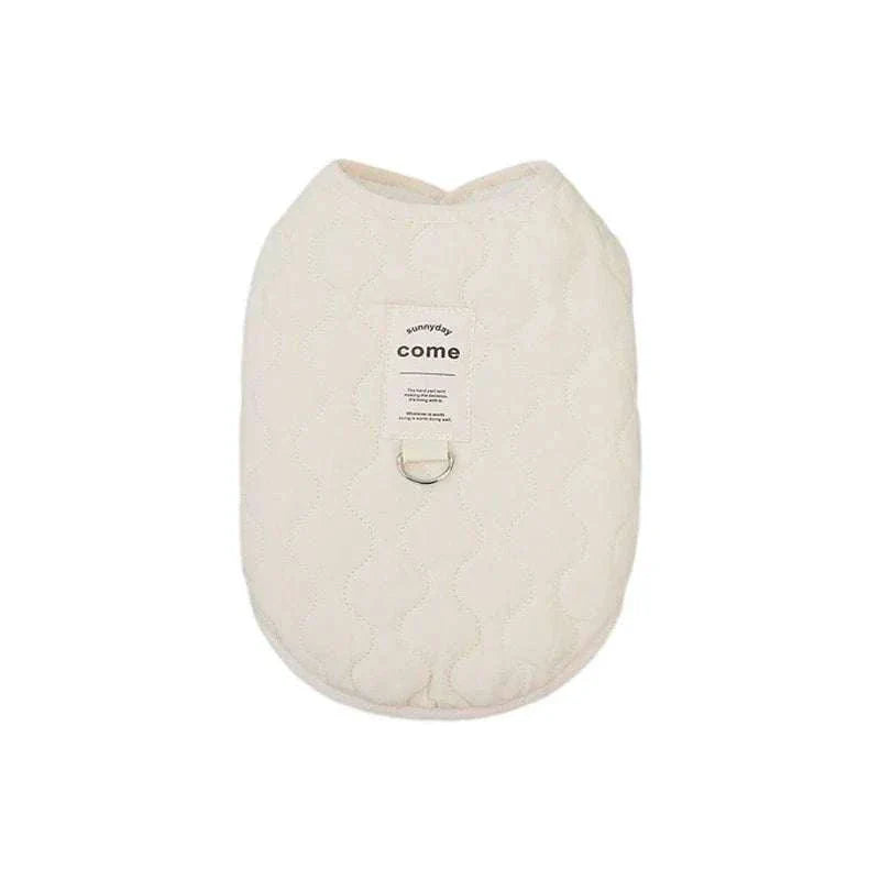 Winter pet dog vest jacket for small and medium dogs, warm cotton coat for Chihuahuas, Yorkies, and Bulldogs.