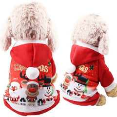 Winter Dog Christmas Jumpsuit Clothes Warm Pet Jacket Coat Costume for Small Medium Dogs Cats Overalls Puppy York Chihuahua