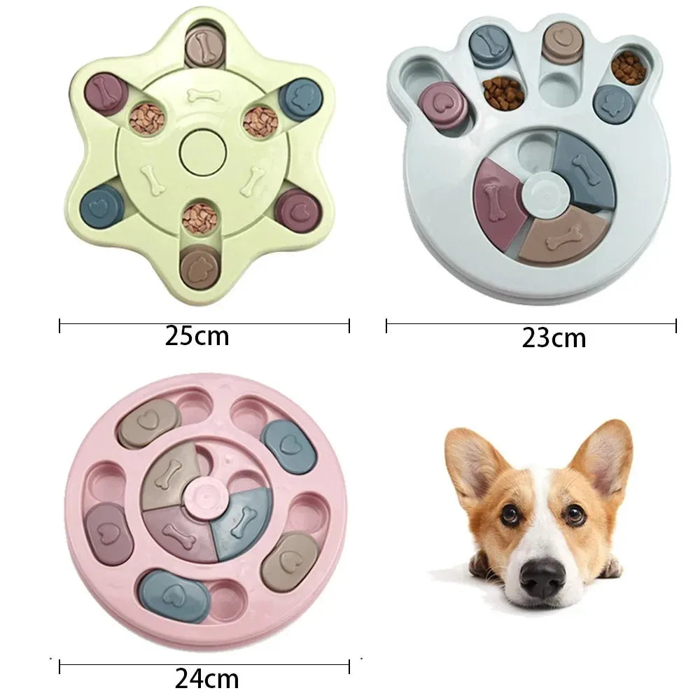 "Dog puzzle toys slow feeder interactive IQ food dispenser"
