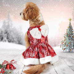 New Pet Clothes Christmas Snow Princess Skirt Dog Clothing Cat Christmas Party