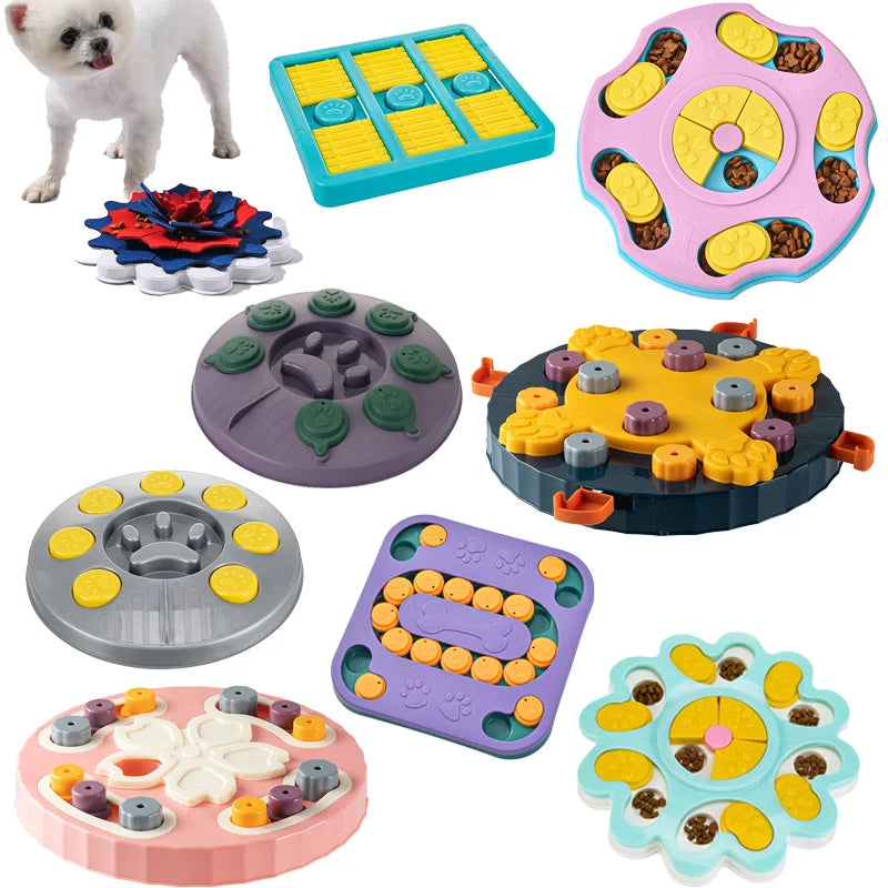 "Dog puzzle toys slow feeder interactive IQ food dispenser"