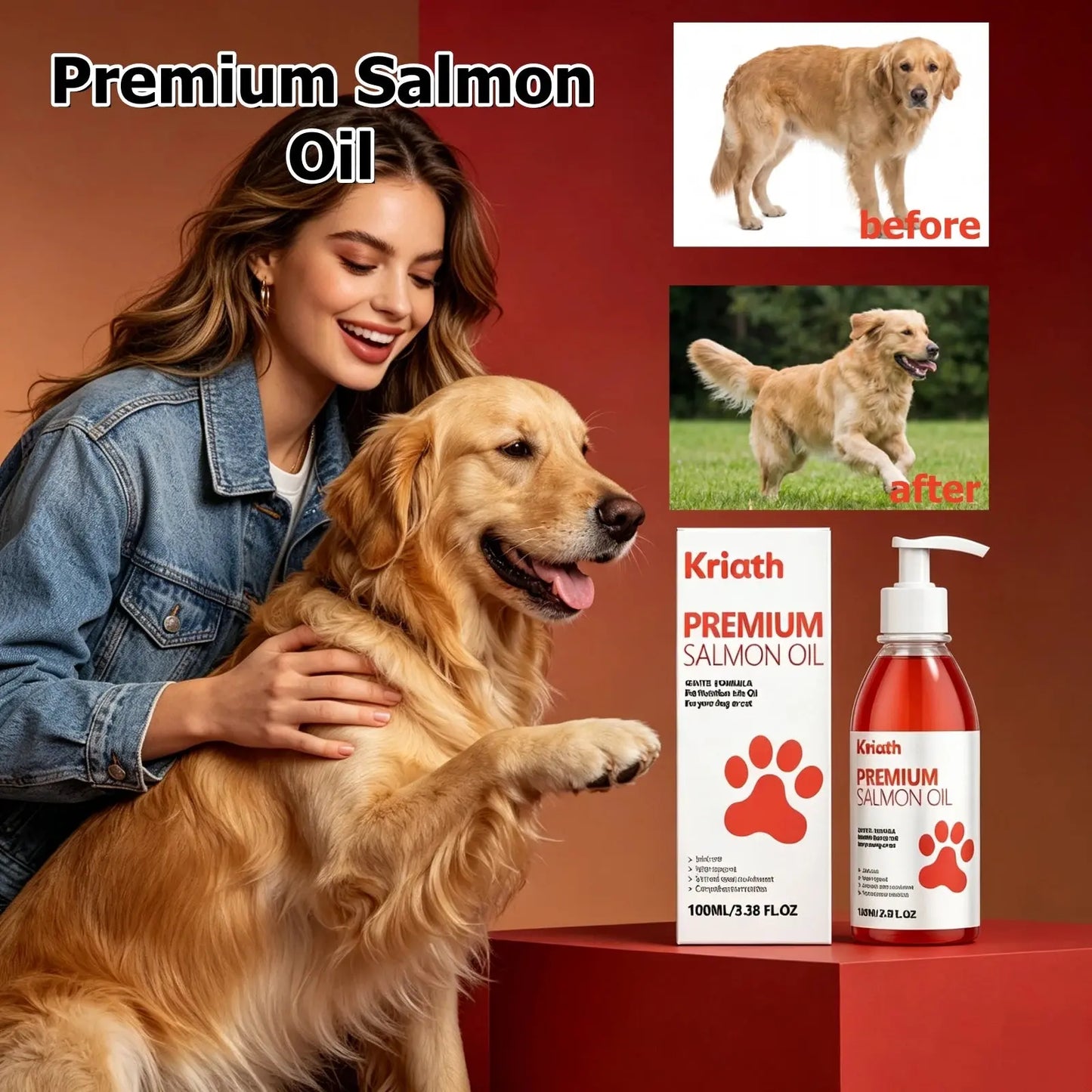 Premium Salmon Fish Oil Coat Supplement My Store