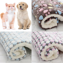 Winter dog and cat sleeping mat, thickened blanket, cozy pet bedding.