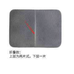 "EVA double layer cat litter mat with honeycomb design for trapping litter"