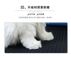 "EVA double layer cat litter mat with honeycomb design for trapping litter"