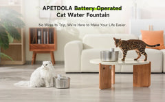 "APETDOLA 4L wireless cat water fountain with auto sensor for fresh automatic dog water bowl pet drinking water"