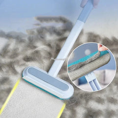 Multi-function pet hair remover brush for cats and dogs, manual lint cleaner for carpets and furniture.