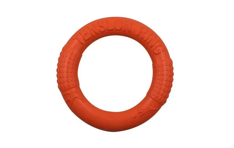 Anti-bite pet flying disk training ring puller, durable and interactive dog toy.