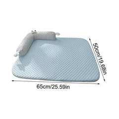 "Pet cooling ice pad for dogs and cats, washable and self-cooling for summer comfort"
