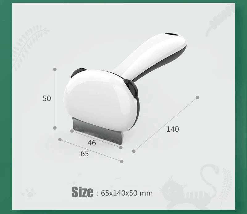 "7-in-1 pet grooming tool for cats and dogs, combining shedding control and hair removal features"