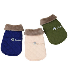 CDDMPET Waterproof Fur Collar Dog Jacket Winter Warm Fleece Dog Clothes for Small Dogs Puppy Pet Vest Chihuahua Yorkie Pug Coat