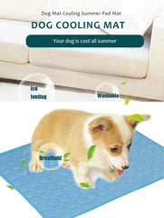 Extra large summer pet cold bed, dog cooling mat for comfort and portability.