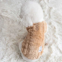 Soft fleece dog clothes winter warm pullover for small dogs.