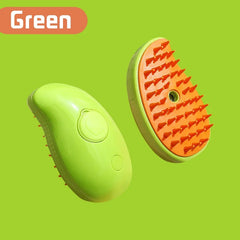 "3-in-1 pet spray massage brush for grooming cats and dogs with steam spray"