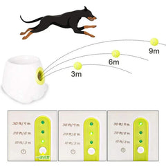 "Automatic dog ball launcher for throwing tennis balls, ideal for high-energy dogs"