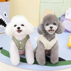 Winter pet dog vest jacket for small medium dogs and cats, warm cotton coat for Yorkie, Chihuahua, Maltese, and Bulldog.