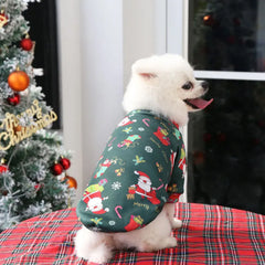 Pet Clothing Pet Dogs Cats Home Clothes Plush Christmas Autumn and Winter Atmosphere Clothing Small and Medium-sized Dogs