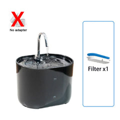 Stainless steel automatic pet water fountain with cycle filters and ultra-silent pump, designed for cats and dogs to ensure fresh drinking water.