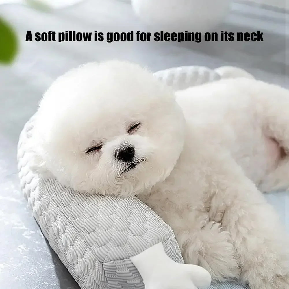 "Pet cooling ice pad for dogs and cats, washable and self-cooling for summer comfort"