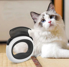 7-in-1 pet grooming hair removal tool with shedding comb for cats and dogs.