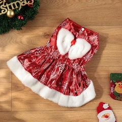 New Pet Clothes Christmas Snow Princess Skirt Dog Clothing Cat Christmas Party