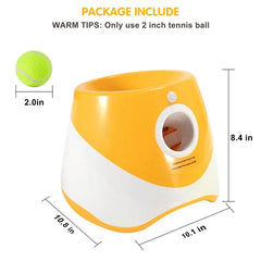"Automatic dog tennis ball launcher for interactive play"