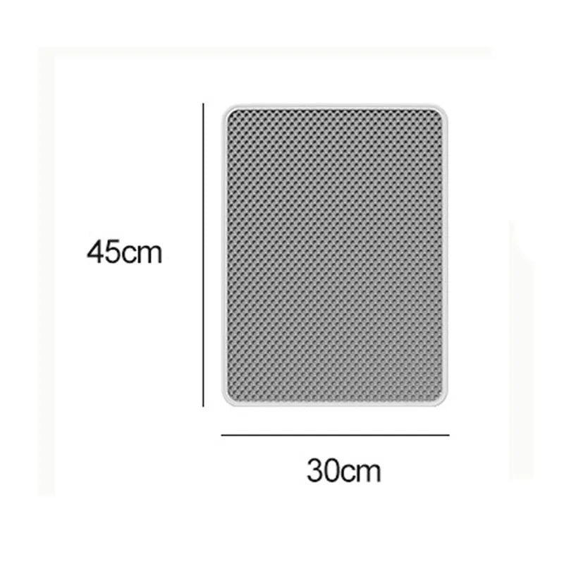 EVA Double-Layer Cat Litter Pad, 45cm x 30cm, waterproof, non-slip mat.