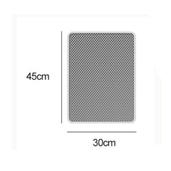 EVA Double-Layer Cat Litter Pad, 45cm x 30cm, waterproof, non-slip mat.