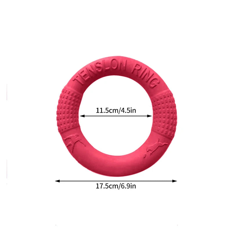 "Interactive dog training ring puller flying disk toy for outdoor play"