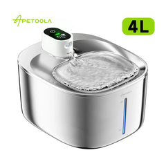 "APETDOLA 4L wireless cat water fountain with auto sensor for fresh pet automatic dog water bowl drinking water"