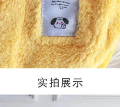 Soft fleece dog clothes with a solid pattern, warm and cozy for small dogs in winter, featuring a cute embroidered label.