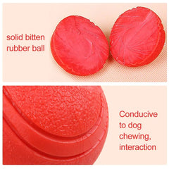 "HOOPET rubber ball dog toy in red color, designed for durable play"