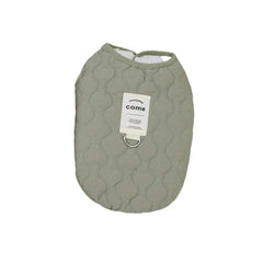 Winter pet dog vest jacket for small medium dogs and cats, warm cotton clothes, Yorkie, Chihuahua, Maltese bulldog coat, solid green.