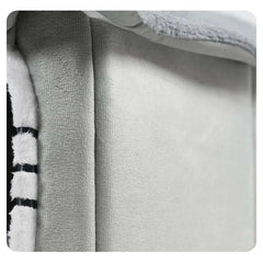 Soft pet bed tent house with plush cushion detail.