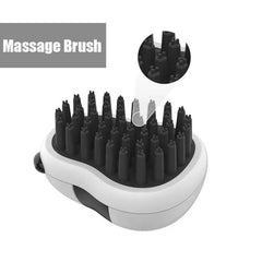 7-in-1 pet grooming hair removal tool with ergonomic design, featuring a massage brush for cats and dogs.