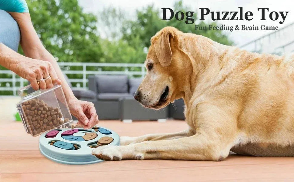 "Dog puzzle toys slow feeder interactive IQ food dispenser"