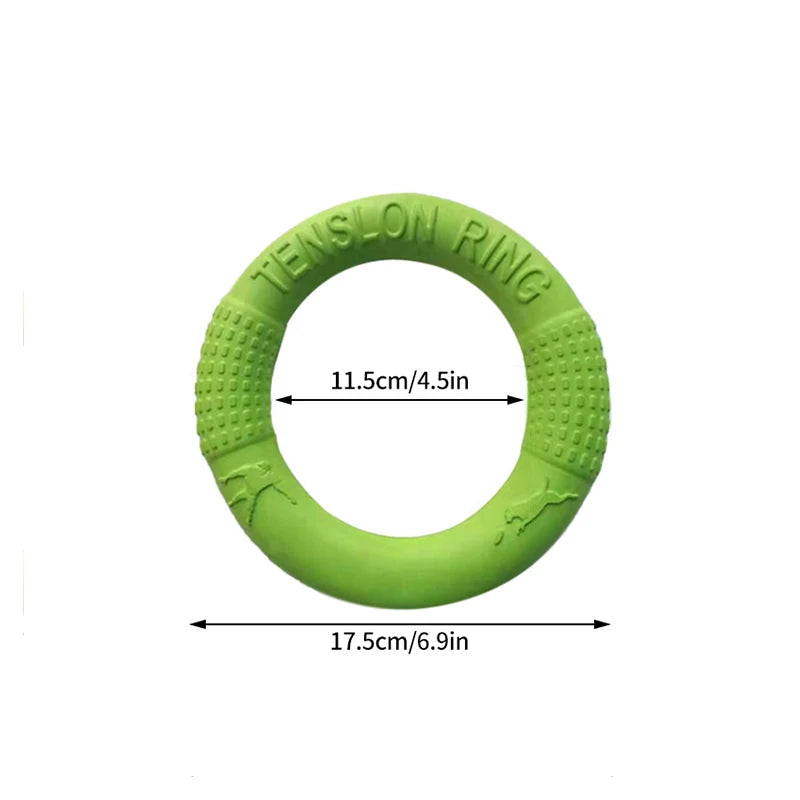 "Interactive dog training ring puller flying disk toy for outdoor play"
