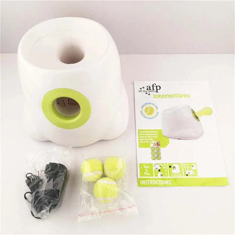 "Automatic dog ball launcher for throwing tennis balls, ideal for high-energy dogs"
