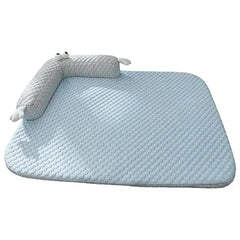 "Pet cooling ice pad for dogs and cats, washable and self-cooling for summer comfort"