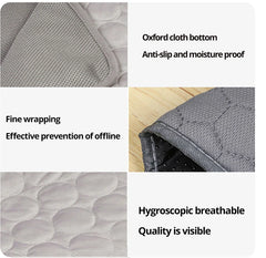 Grey Ice Silk Cooling Pad for Pets | Breathable & Washable Summer Mat - SHAPPYDAY