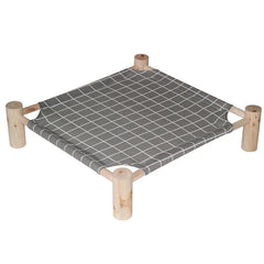 "Detachable raised cat hammock bed with moisture-proof washable mat, ideal for cats and small dogs"

