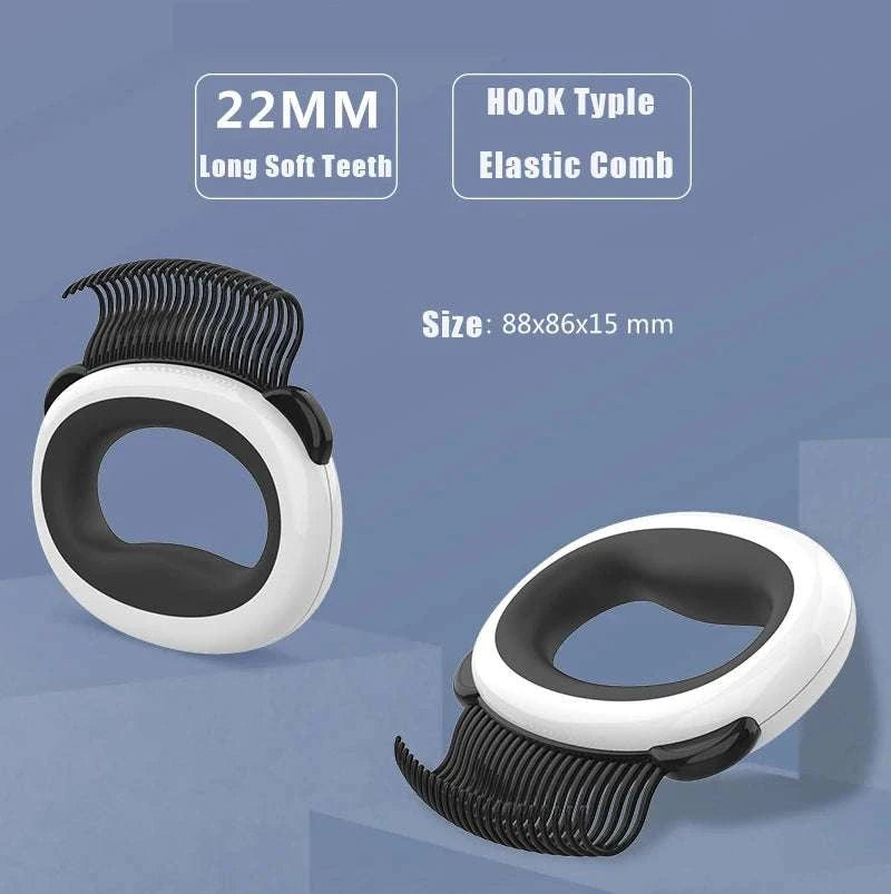 "7-in-1 pet grooming tool for cats and dogs, combining shedding control and hair removal features"