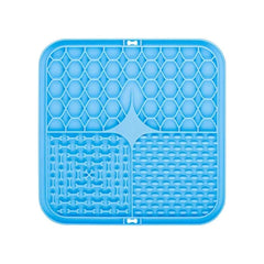 Silicone pet lick mat for dogs, slow feeder and bath distraction tool with strong suction.