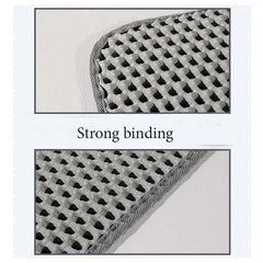 Cat waterproof litter trapping mat with strong binding and double-layer design.