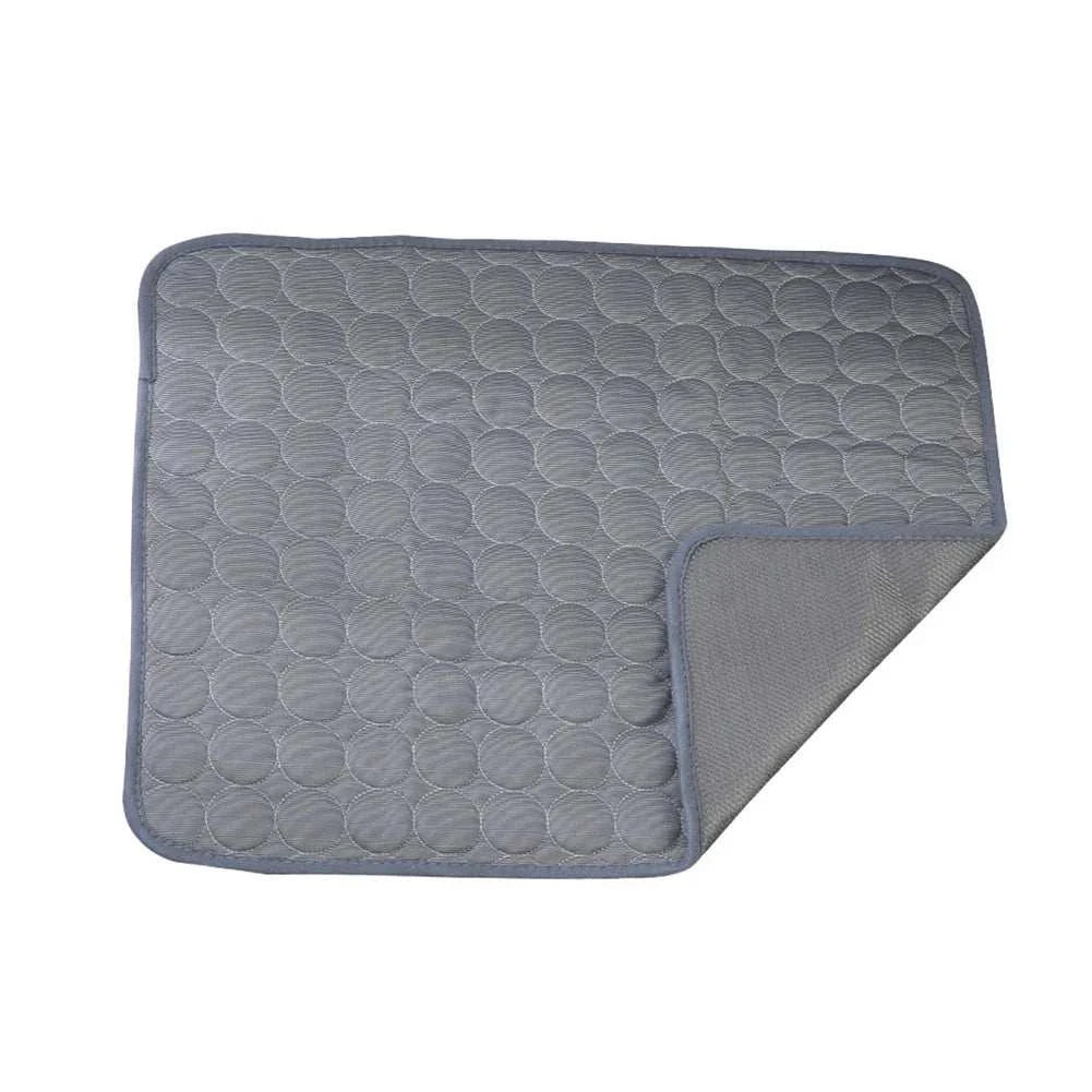 Cooling silk kennel pad for cats, ideal for summer use, lightweight and machine washable.