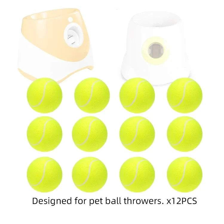 6 PCS 5cm tennis balls for dog launcher, elastic and durable dog toy.
