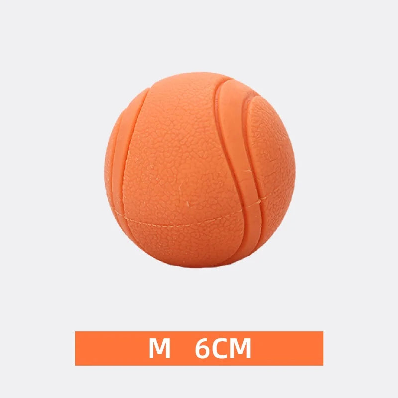 "HOOPET rubber ball dog toy in red color, designed for durable play"