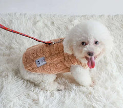 Soft fleece dog sweater for small dogs, winter warm pullover.